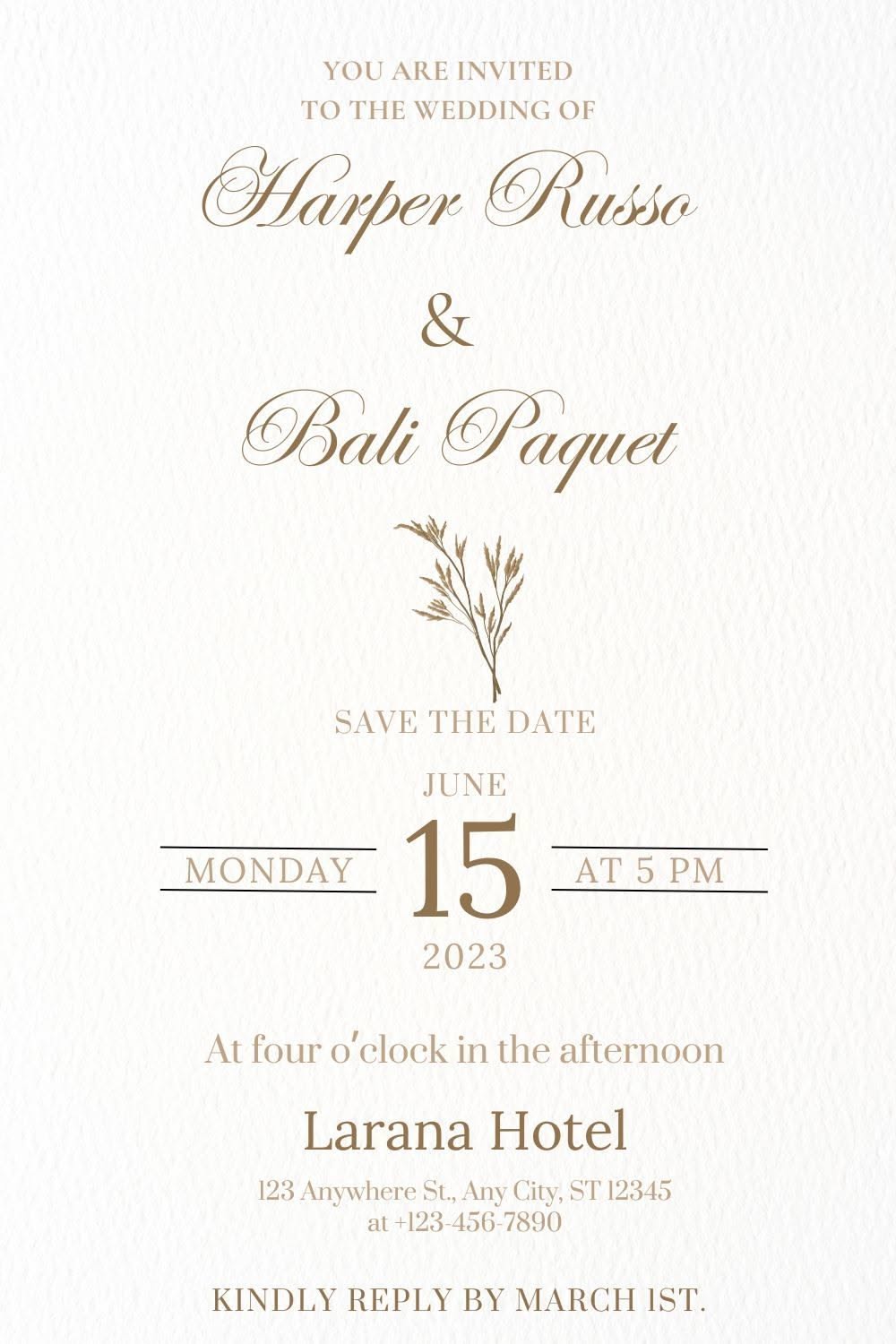 Sophisticated custom wedding invitation template trends