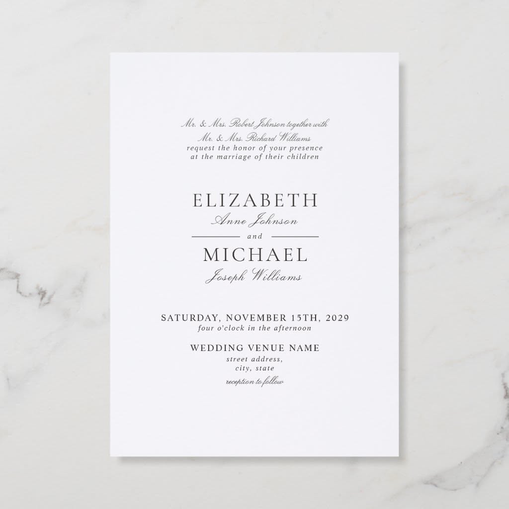 Formal Edit | Traditional Formal Wedding Letterpress Invitation