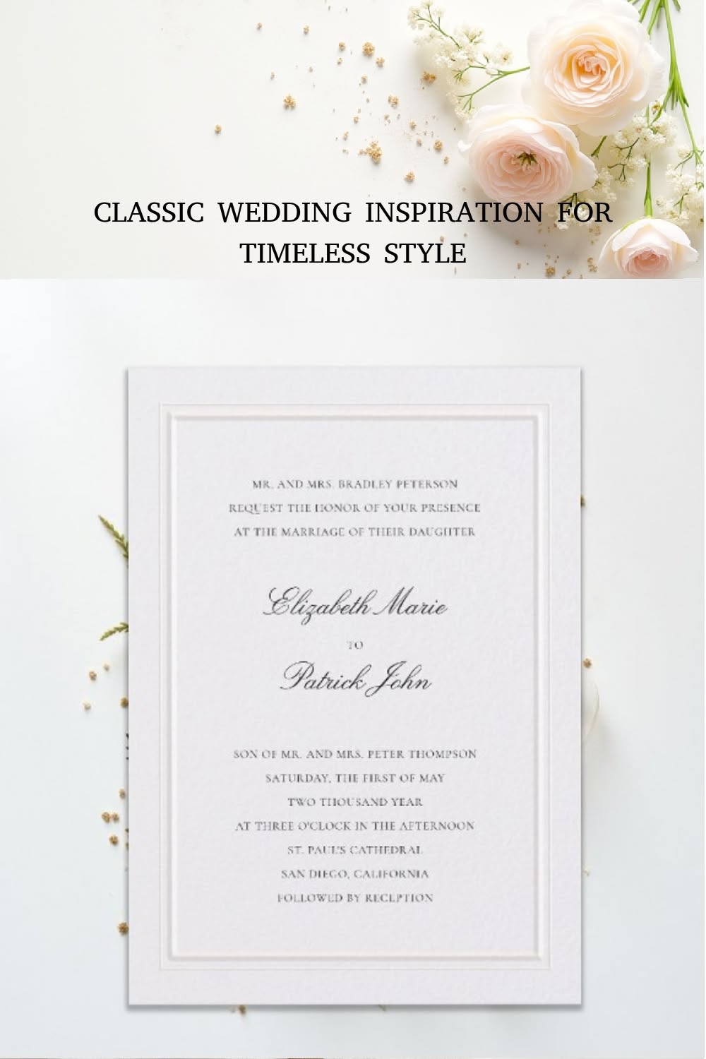 Classic Wedding Inspiration for Timeless Style