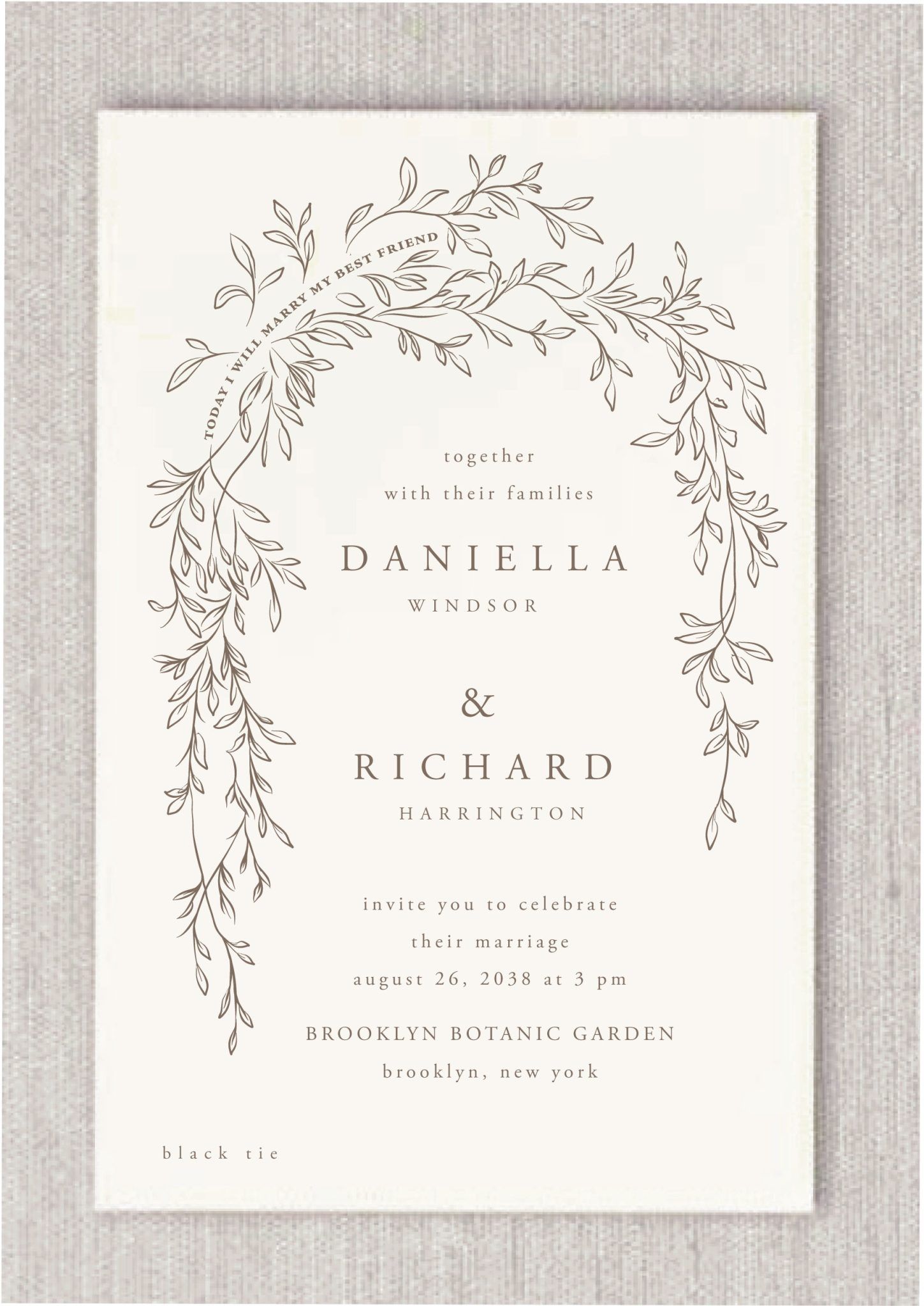 Evite Paperless Wedding Invitation Branches of Love